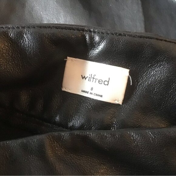 NWOT Aritzia Wilfred Gondola PantHigh-waisted, vegan leather culottes - Picture 4 of 6